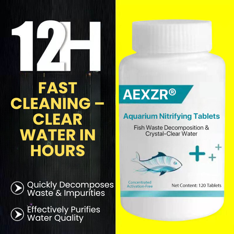 AEXZR® Aquarium Nitrifikationstabletten – Zersetzung von Fischabfällen & kristallklares Wasser