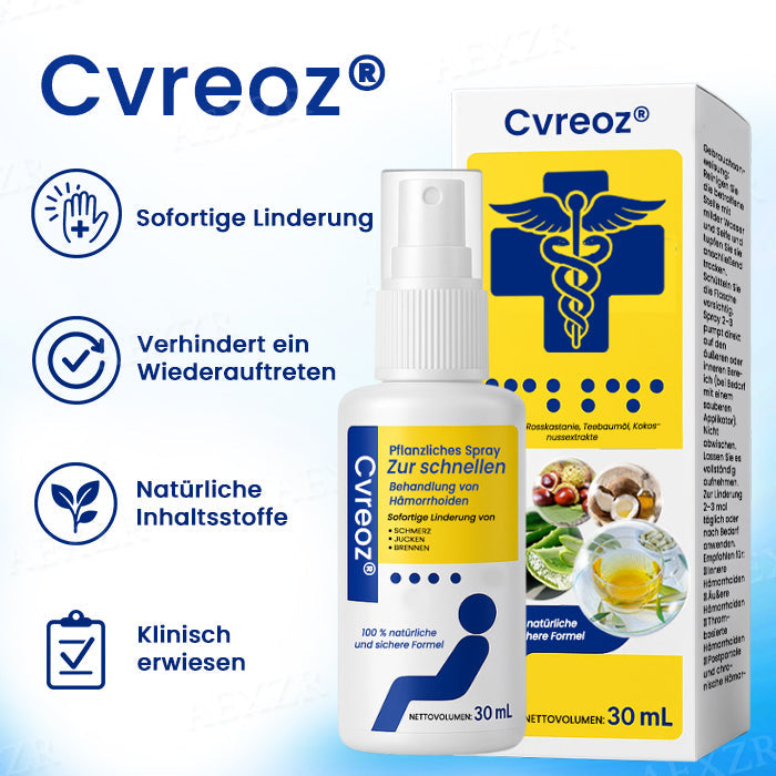 Cvreoz® Pflanzliches Spray zur schnellen Behandlung von Hämorrhoiden