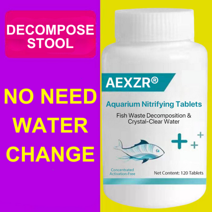 AEXZR® Aquarium Nitrifikationstabletten – Zersetzung von Fischabfällen & kristallklares Wasser