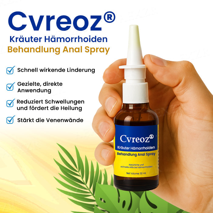 [Offizieller Shop] Cvreoz® Kräuter Hämorrhoiden Behandlung Anal Spray — In 7 Tagen schmerzfrei – garantiert!