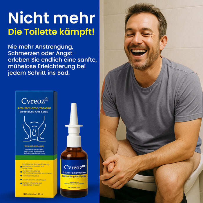 [Offizieller Shop] Cvreoz® Kräuter Hämorrhoiden Behandlung Anal Spray — In 7 Tagen schmerzfrei – garantiert!