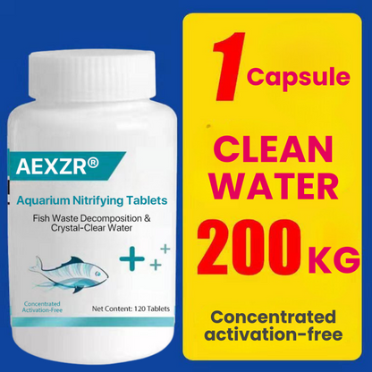AEXZR® Aquarium Nitrifikationstabletten – Zersetzung von Fischabfällen & kristallklares Wasser