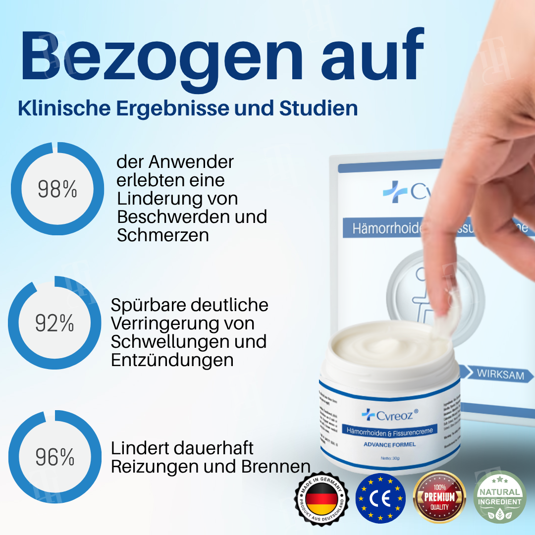 [Offizieller Shop] Cvreoz® Hämorrhoiden & Fissurencreme-In 7 Tagen schmerzfrei – garantiert!