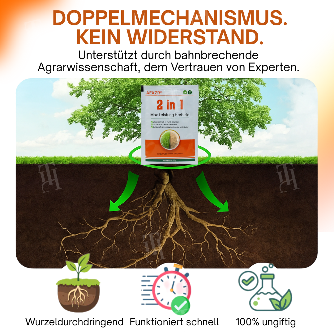 [Offizieller Shop] AEXZR® 2-in-1 Max Leistung Herbizid – 6-Stunden-Wirkung – Kein Warten mehr