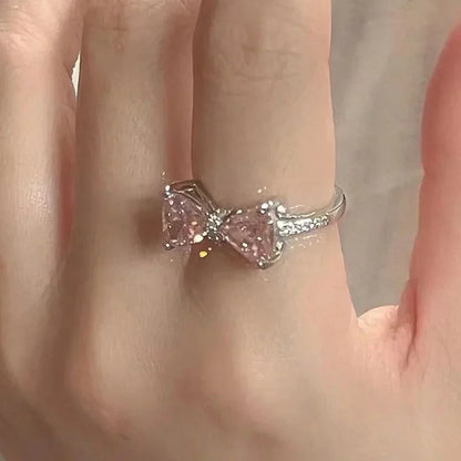 CZTICLE® Modischer, verstellbarer Ring mit Schleife