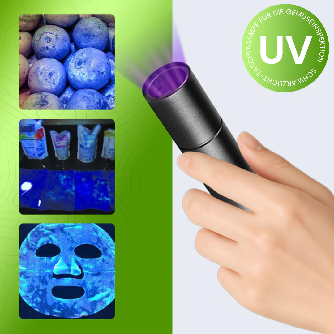 Billhol® UV-Schwarzlicht-Taschenlampe für die Gemüseinspektion